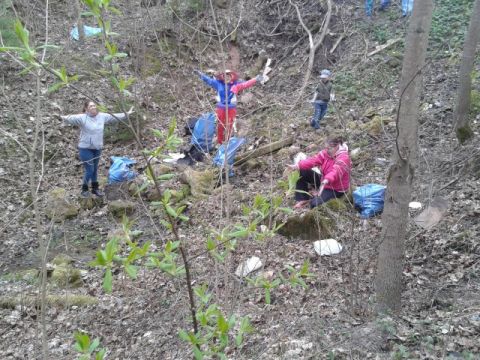 Lielā talka Skolaskalna gravā 25.04.2015. Foto: Daina Klints