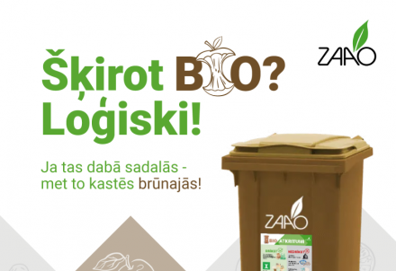 ZAAO aicina pieteikties bioloģisko atkritumu konteineriem