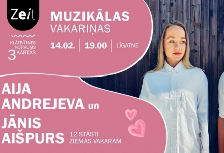 Aijas Andrejevas un Jāņa Aišpura duets noskaņu koncertā "12 stāsti ziemas vakaram"